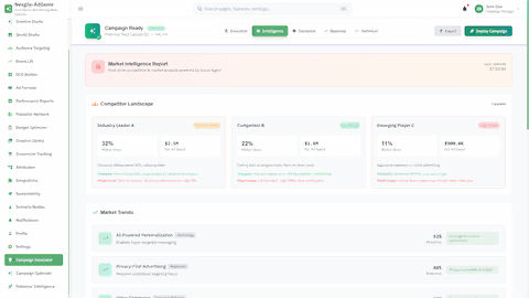 Market Intelligence Report - Competitive landscape and emerging market trends analysis
