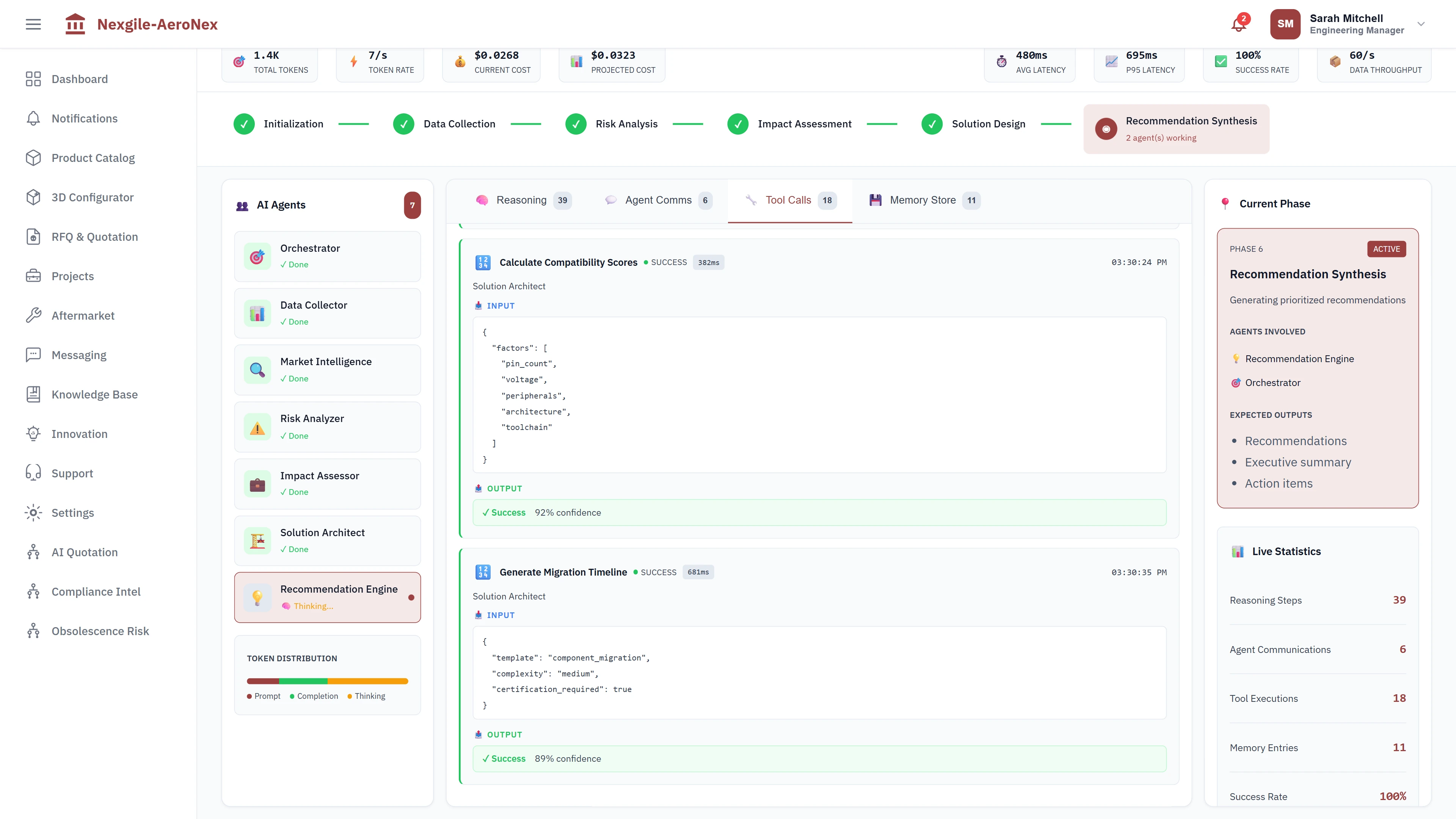 Agent Orchestration - Live visualization of inter-agent communication and analysis