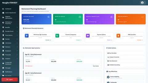 Pension Planning Portal - Interactive retirement planning tools