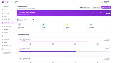 Employer Open Enrollment Dashboard