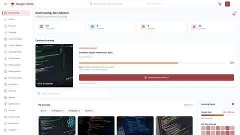 My Learning Dashboard - Personalized course overview and learning progress tracking