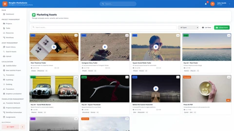 Nexgile-MediaGenix Hub - Kampaign Assets Interface