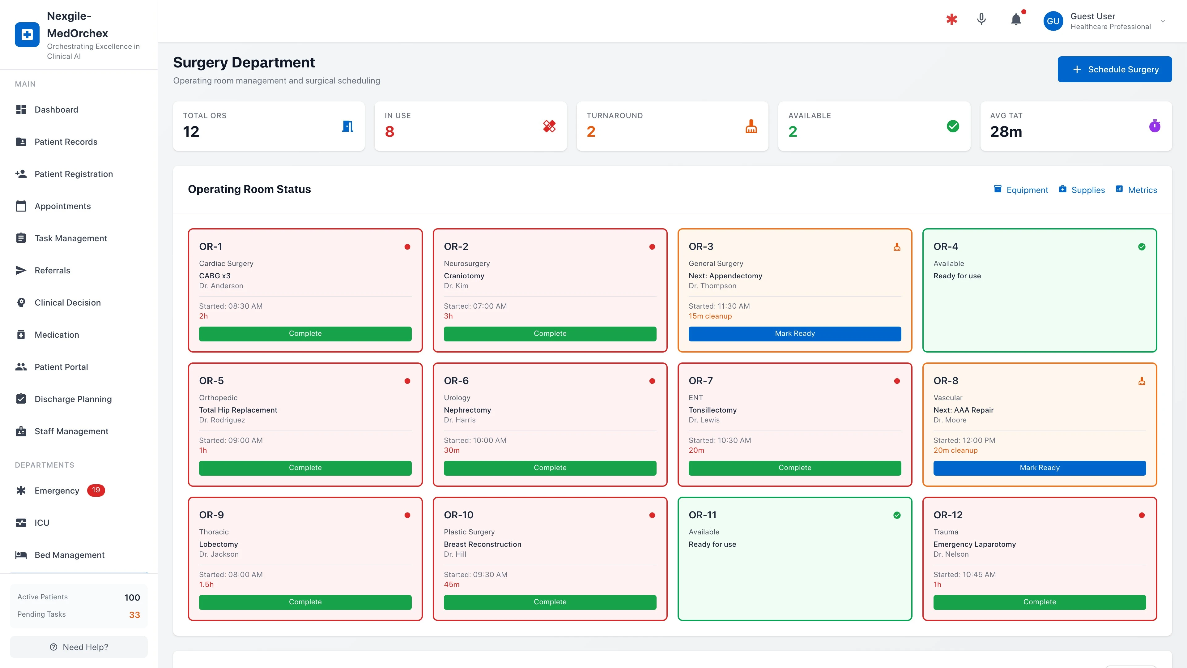 Surgery Module Interface