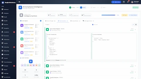 Intelligence Synthesis - Active AI agents querying regulatory databases with real-time code analysis