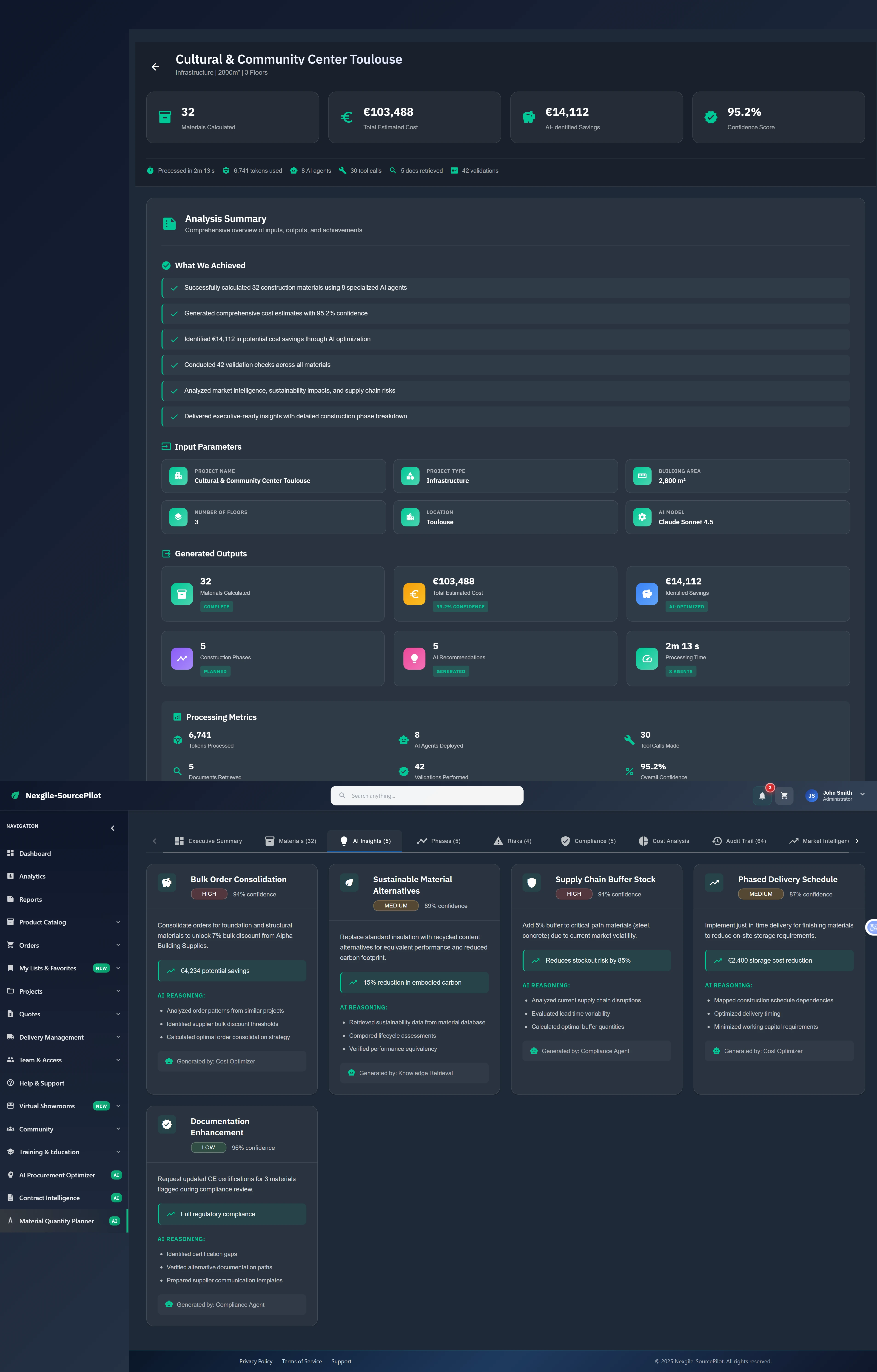 Strategic insights and AI-powered recommendations for procurement optimization and sustainability
