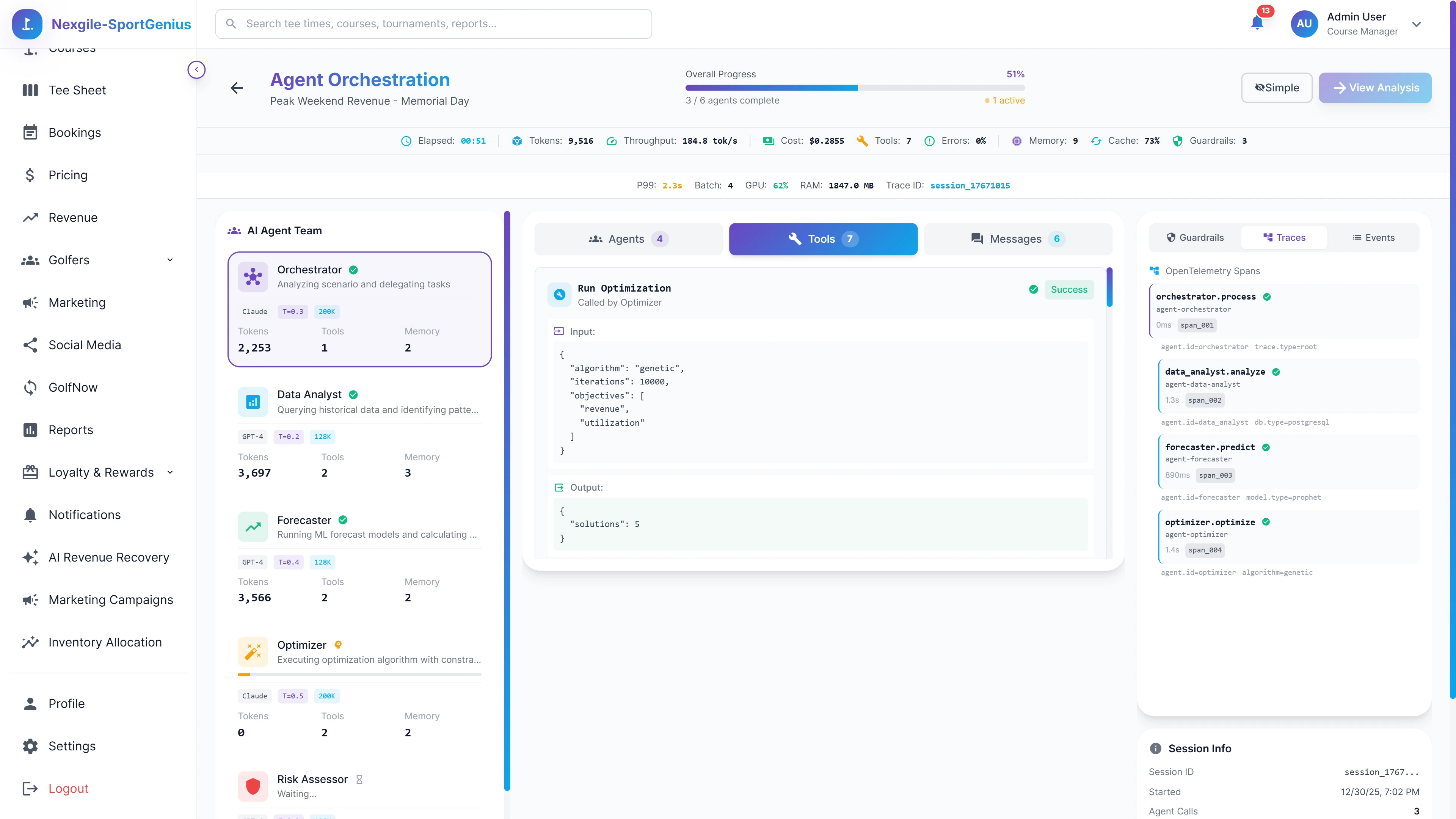 Multi-Agent Orchestration - Real-time 6-agent collaboration with progress tracking, tool invocations, and OpenTelemetry distributed tracing