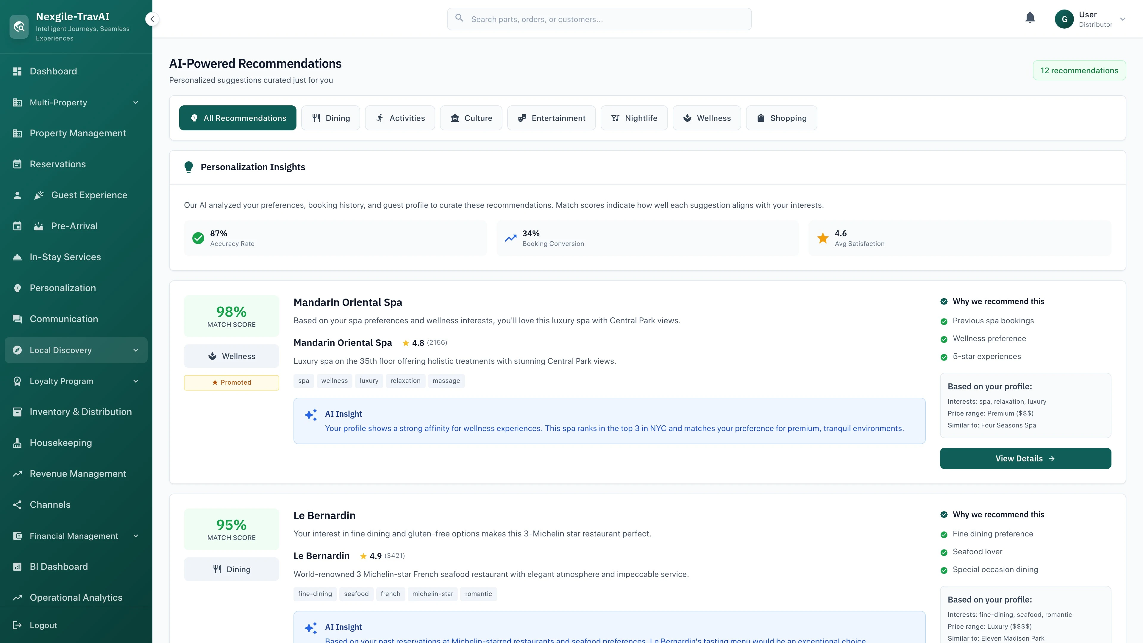 Local Discovery Recommendations