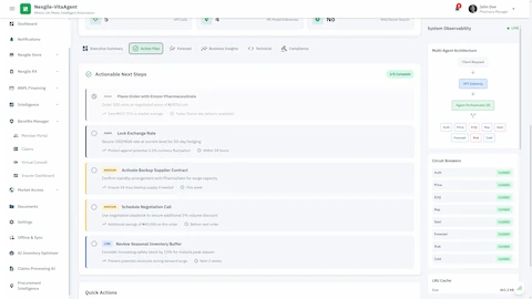 Actionable Recommendations - Prioritized next steps including order placement, exchange rate hedging, supplier contracts, negotiation strategies, and seasonal inventory planning